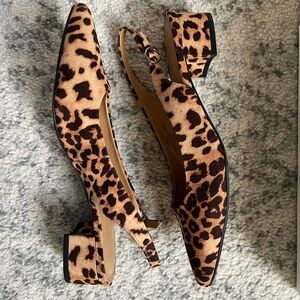 Banana republic cheetah print sling back heels